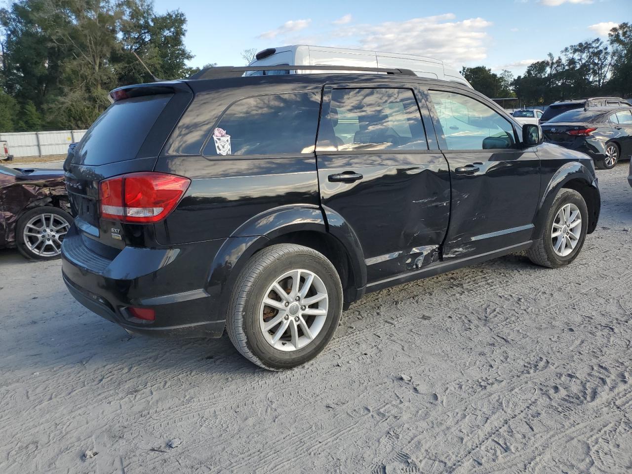 2014 Dodge Journey VIN 3C4PDCBG3ET188103 Copart auction photo, side / front end damage thumbnail 3