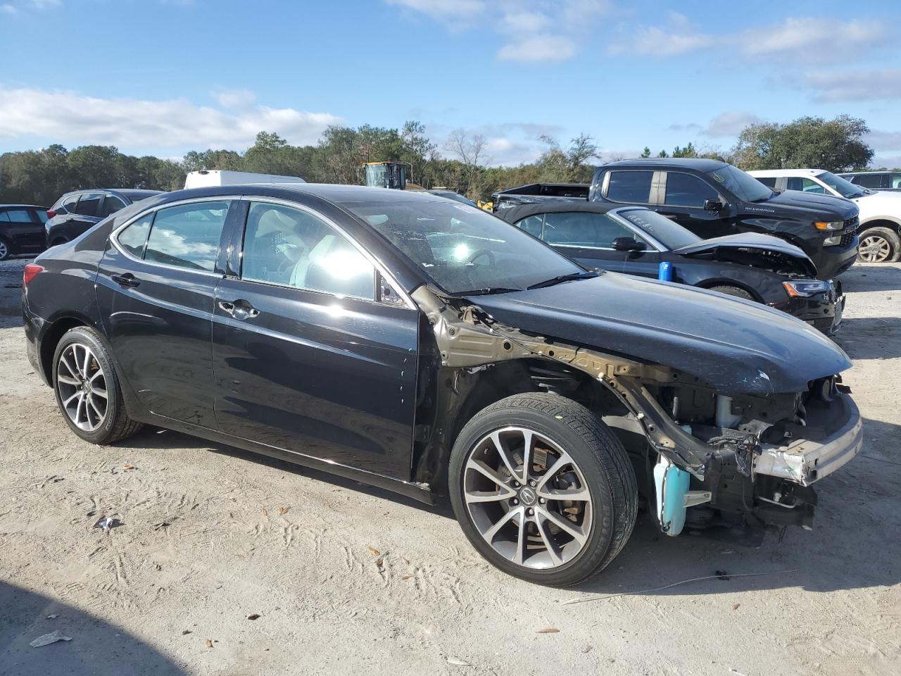 2015 Acura TLX VIN 19UUB2F50FA005696 Copart auction photo, front end / stripped damage thumbnail 4