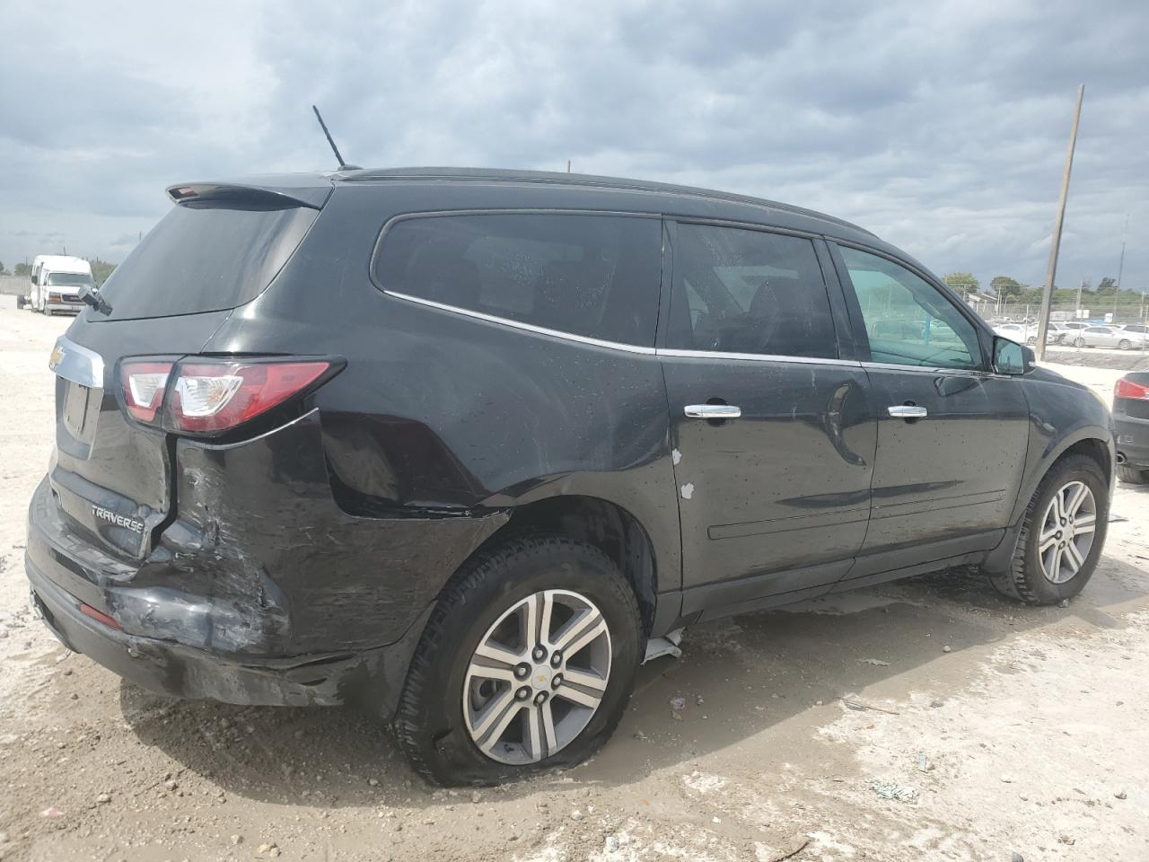 2015 Chevrolet Traverse VIN 1GNKRGKD5FJ288390 Copart auction photo, rear end / side damage thumbnail 3