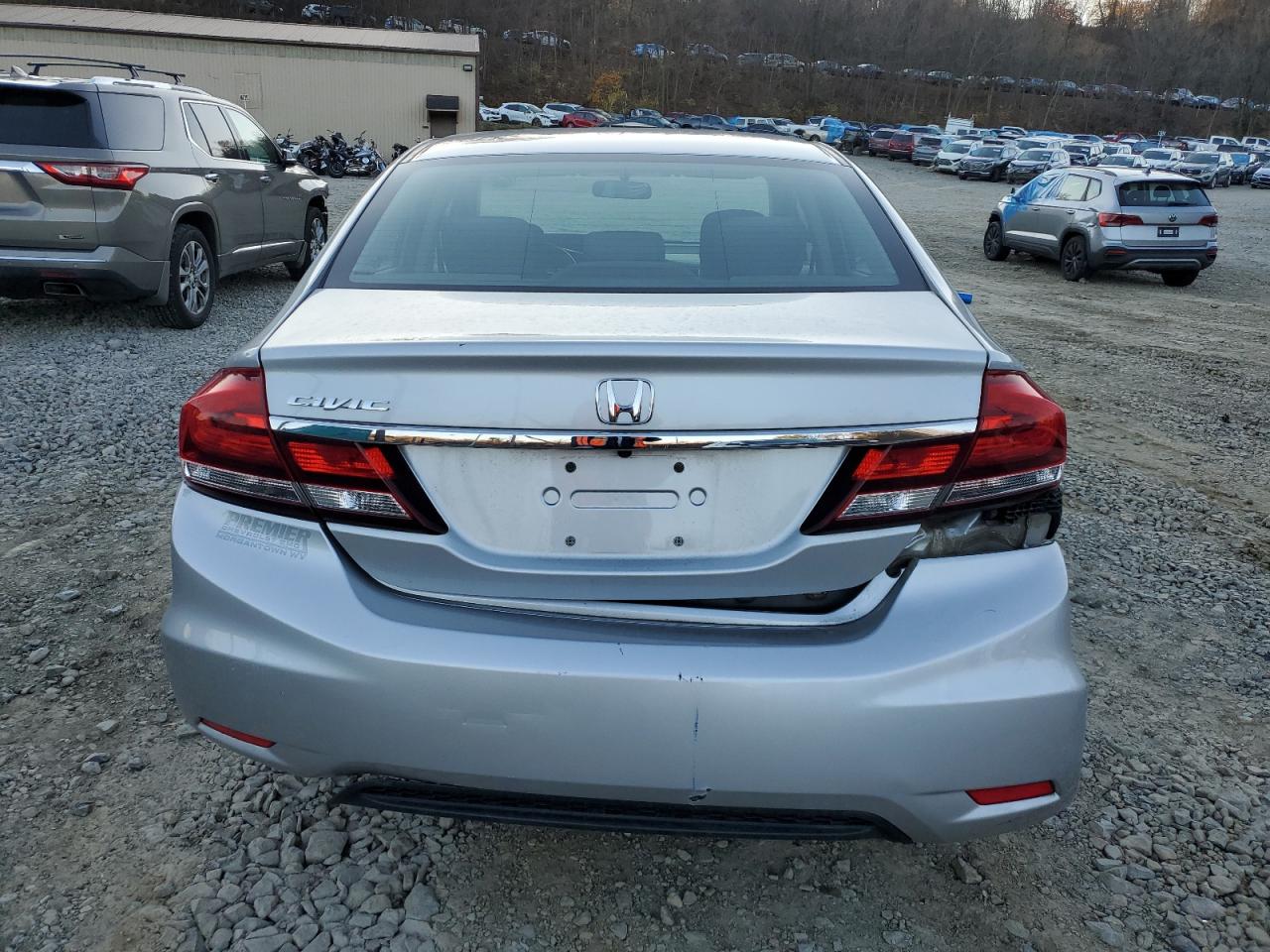 2015 Honda Civic VIN 19XFB2F57FE018465 Copart auction photo, rear end damage thumbnail 6