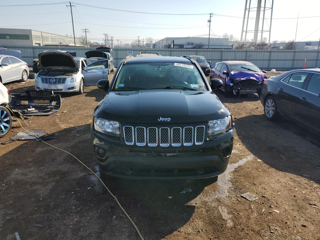 2017 Jeep Compass VIN 1C4NJCEA3HD156334 Copart auction photo, side / front end damage thumbnail 5