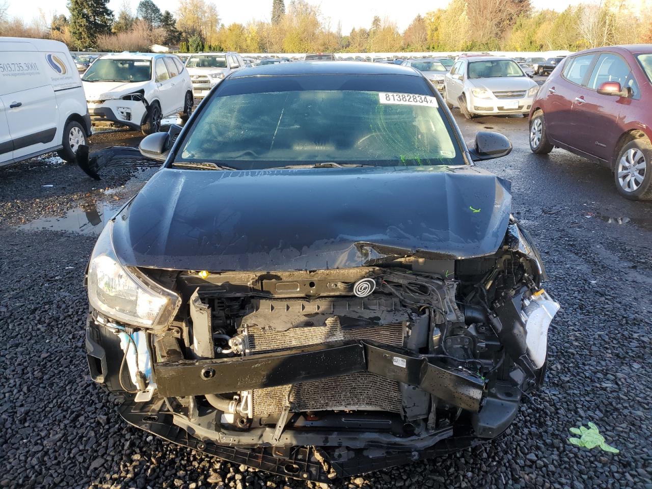 2021 KIA Rio VIN 3KPA24AD6ME383110 Copart auction photo, front end / side damage thumbnail 5