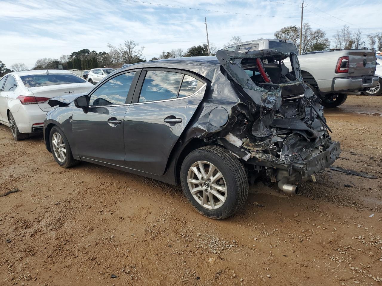 2015 Mazda 3 VIN 3MZBM1L75FM191722 Copart auction photo, front end / rear end damage thumbnail 2