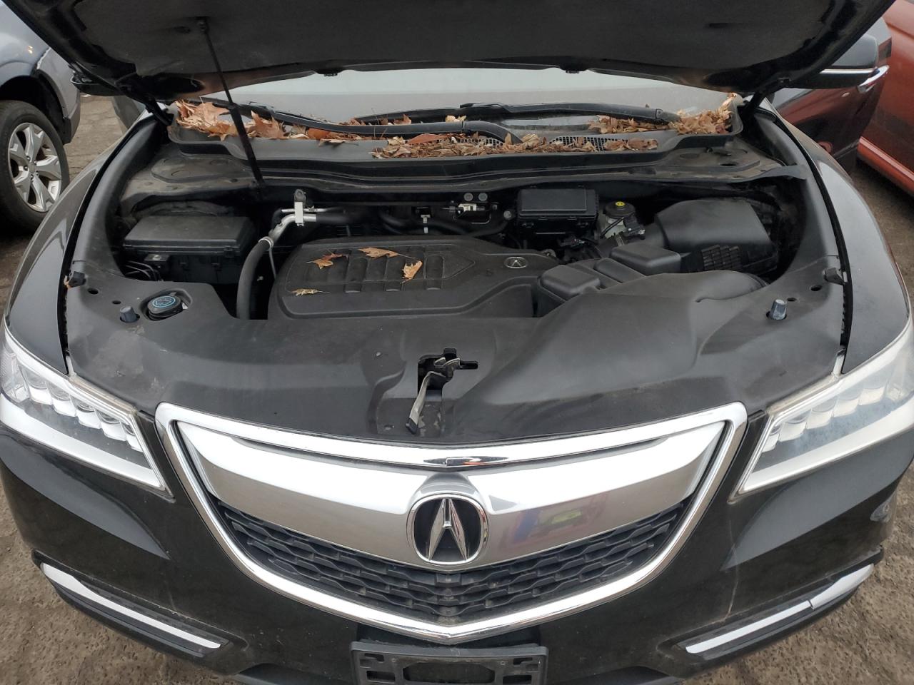2016 Acura MDX VIN 5FRYD4H23GB060207 Copart auction photo, side / front end damage thumbnail 12