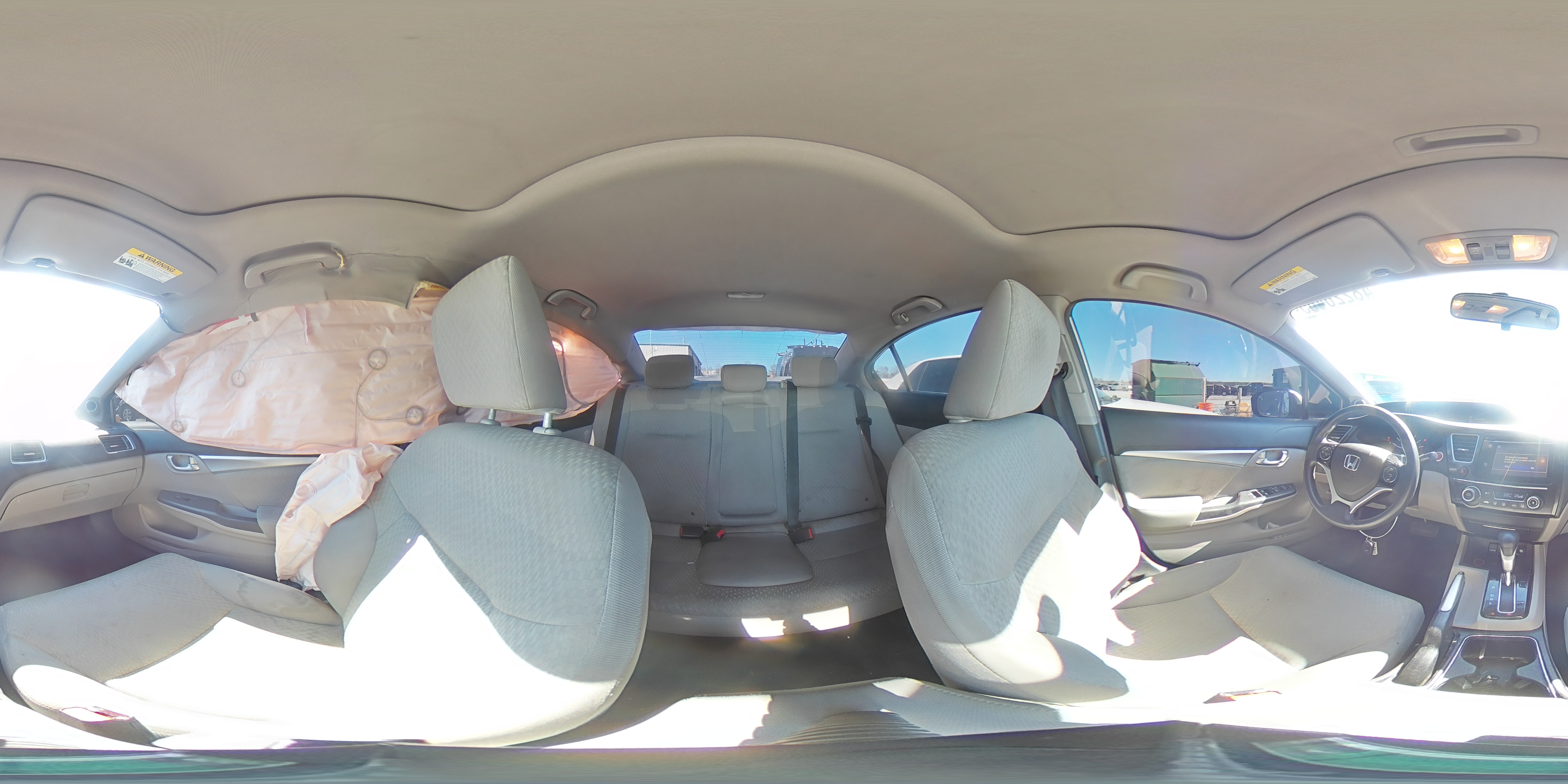 2014 Honda Civic VIN 2HGFB2F82EH524932 Copart auction photo, side damage thumbnail 13
