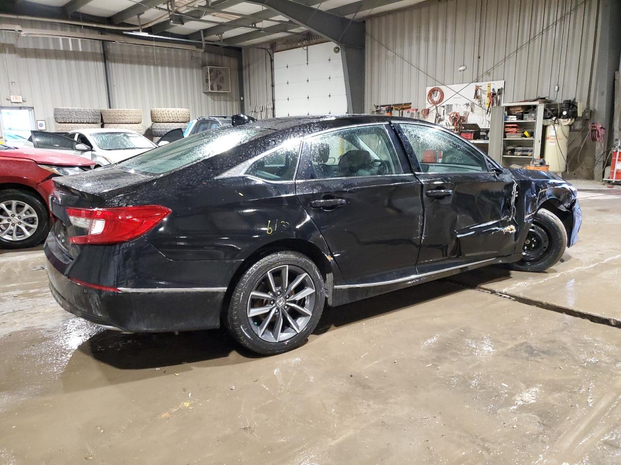 2022 Honda Accord VIN 1HGCV1F59NA008706 Copart auction photo, side damage thumbnail 3