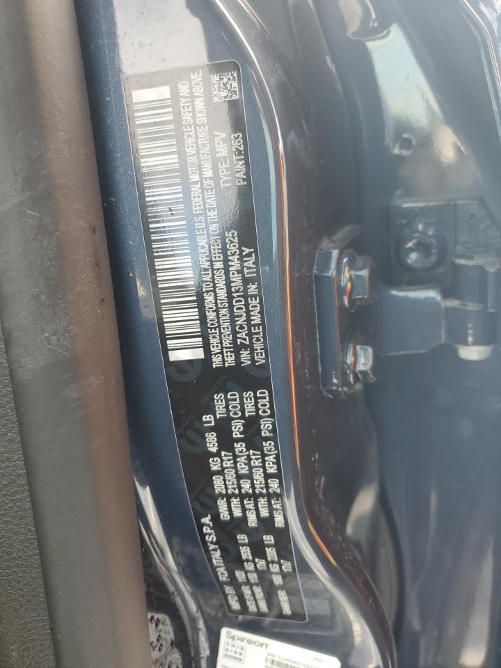 2021 Jeep Renegade VIN ZACNJDD13MPM43625 Copart auction photo, front end damage thumbnail 13
