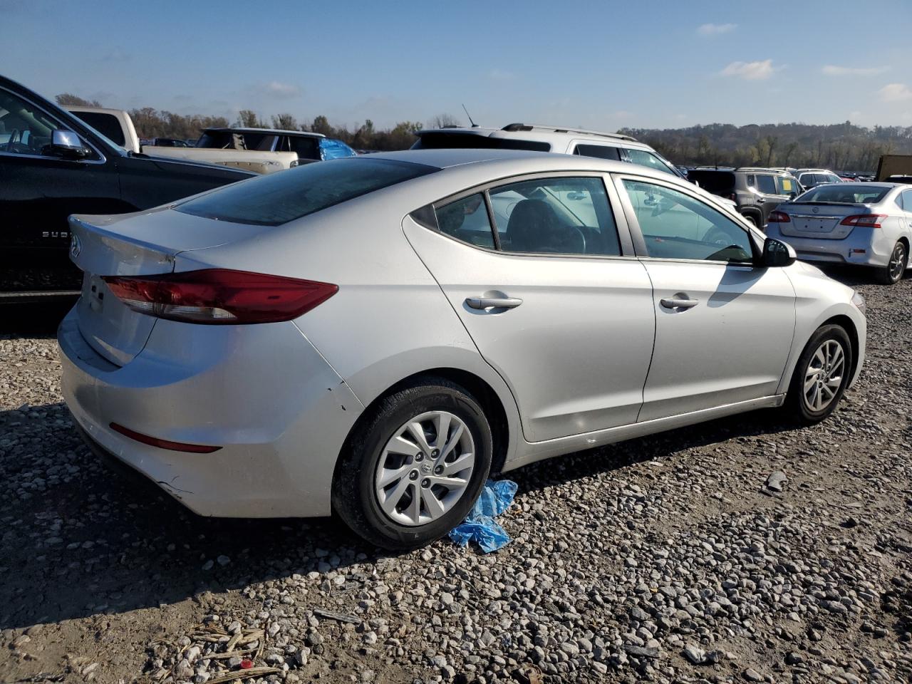 2018 Hyundai Elantra VIN 5NPD74LFXJH251908 Copart auction photo, vandalism damage thumbnail 3