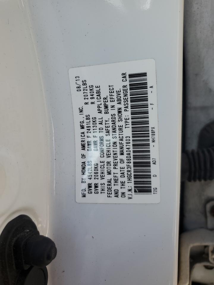 2013 Honda Accord VIN 1HGCR3F86DA047603 Copart auction photo, water/flood damage thumbnail 13