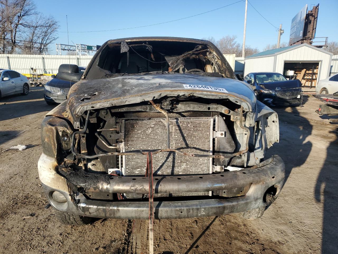 2008 Dodge RAM VIN 3D7KS28A48G216538 Copart auction photo, burn damage thumbnail 5