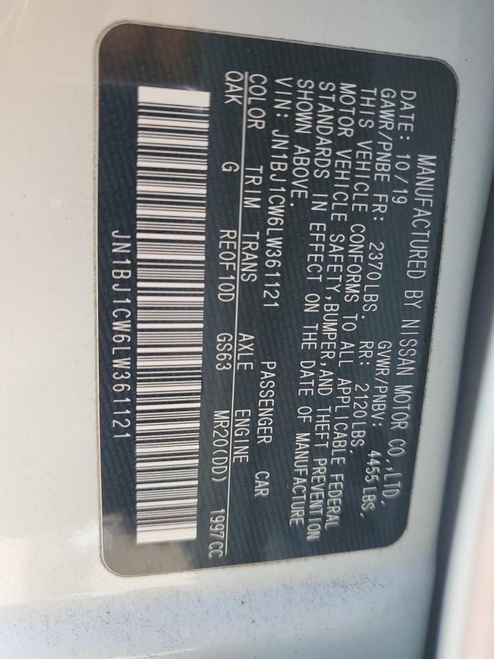 2020 Nissan Rogue VIN JN1BJ1CW6LW361121 Copart auction photo, front end damage thumbnail 13