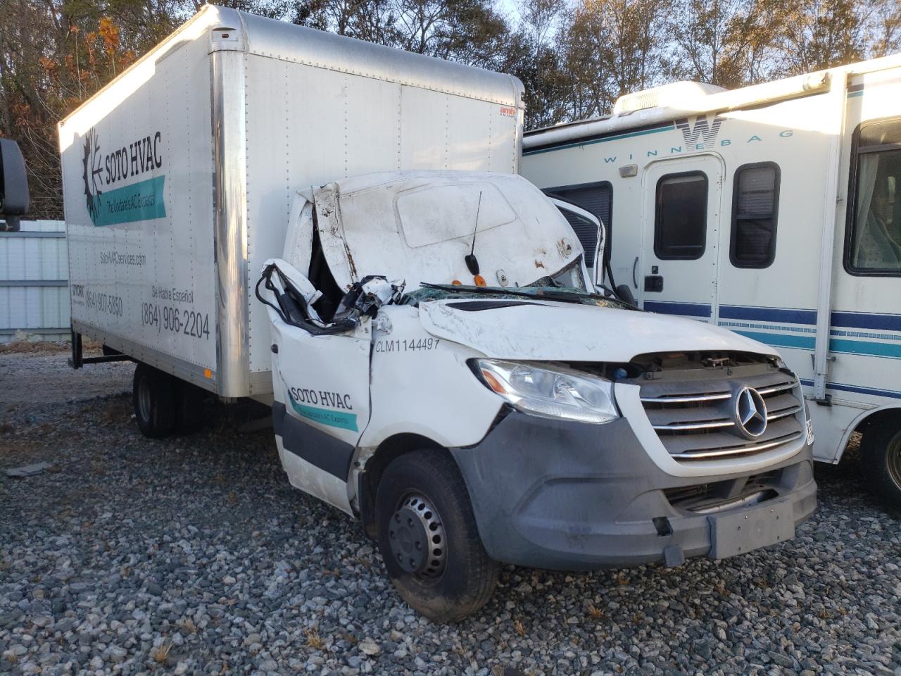 2019 Mercedes-Benz Sprinter VIN WDAPF4CD8KN016376 Copart auction photo, top/roof damage thumbnail 4