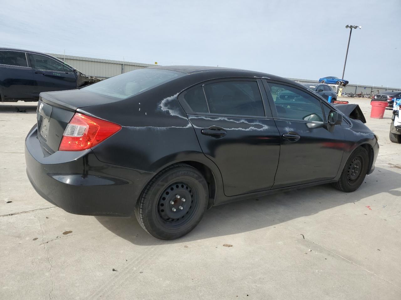 2012 Honda Civic VIN 2HGFB2F53CH604842 Copart auction photo, front end damage thumbnail 3