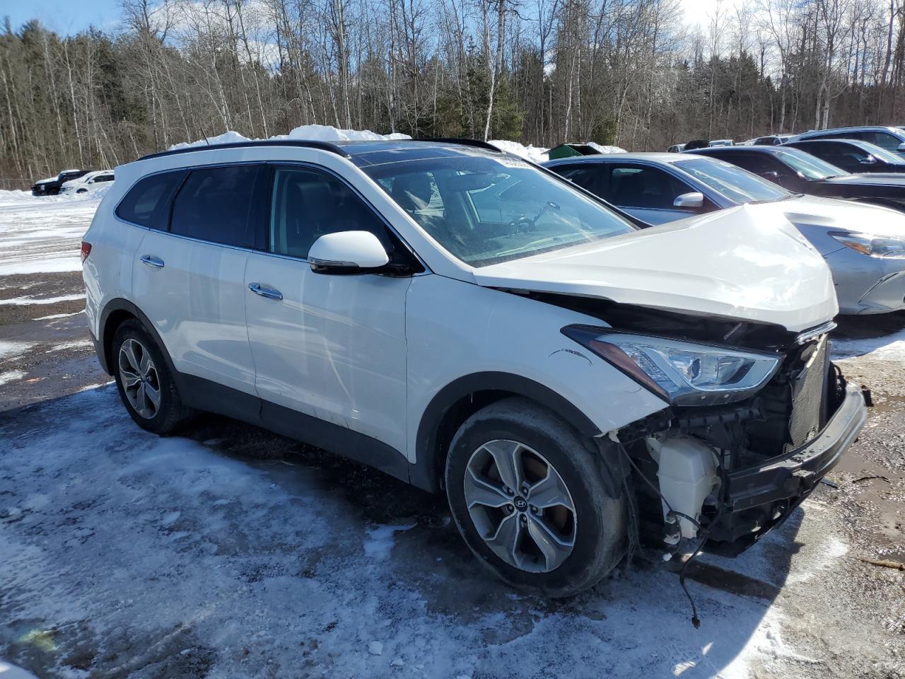 2016 Hyundai Santa Fe VIN KM8SNDHF2GU137112 Copart auction photo, front end / side damage thumbnail 4