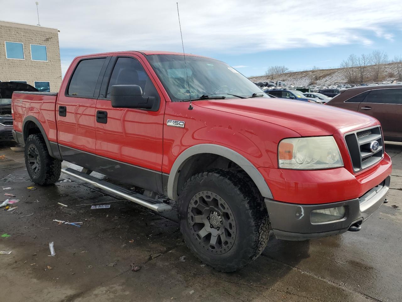 2004 Ford F-150 VIN 1FTPW14504FA08434 Copart auction photo, vandalism damage thumbnail 4