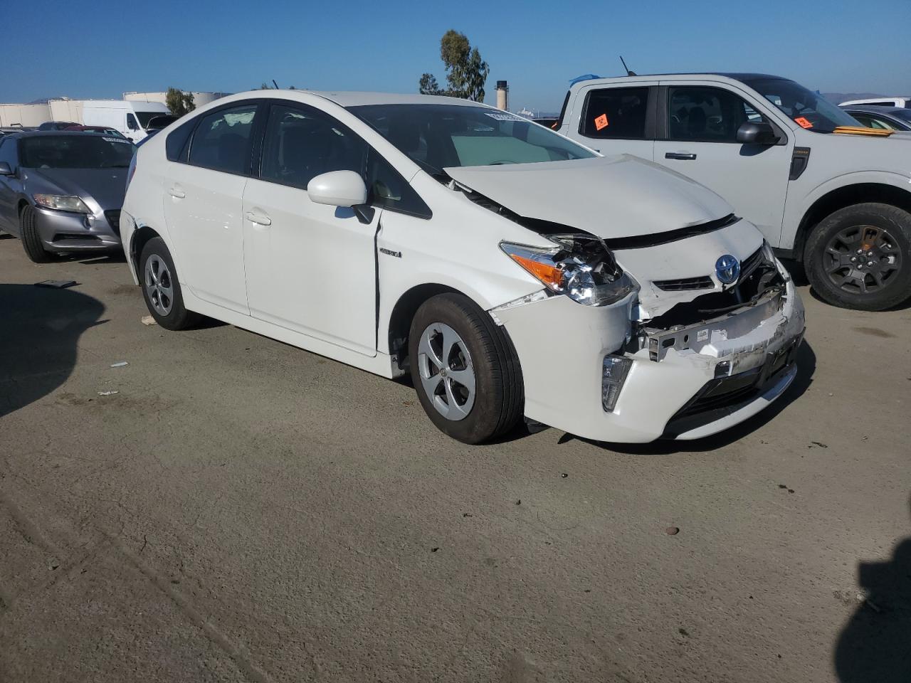 2014 Toyota Prius VIN JTDKN3DUXE0391657 Copart auction photo, front end damage thumbnail 4