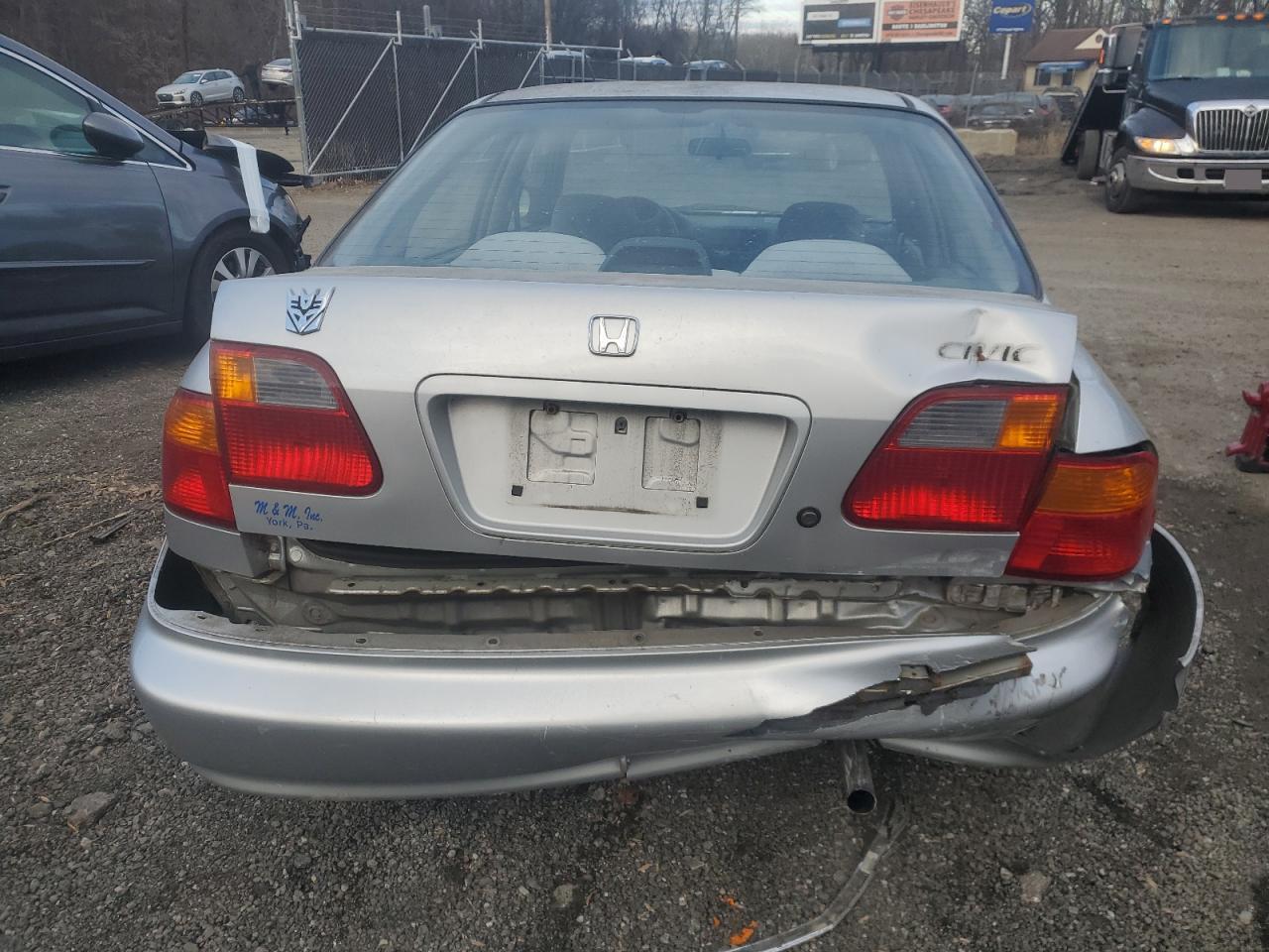 1999 Honda Civic VIN 2HGEJ6673XH551878 Copart auction photo, rear end damage thumbnail 6