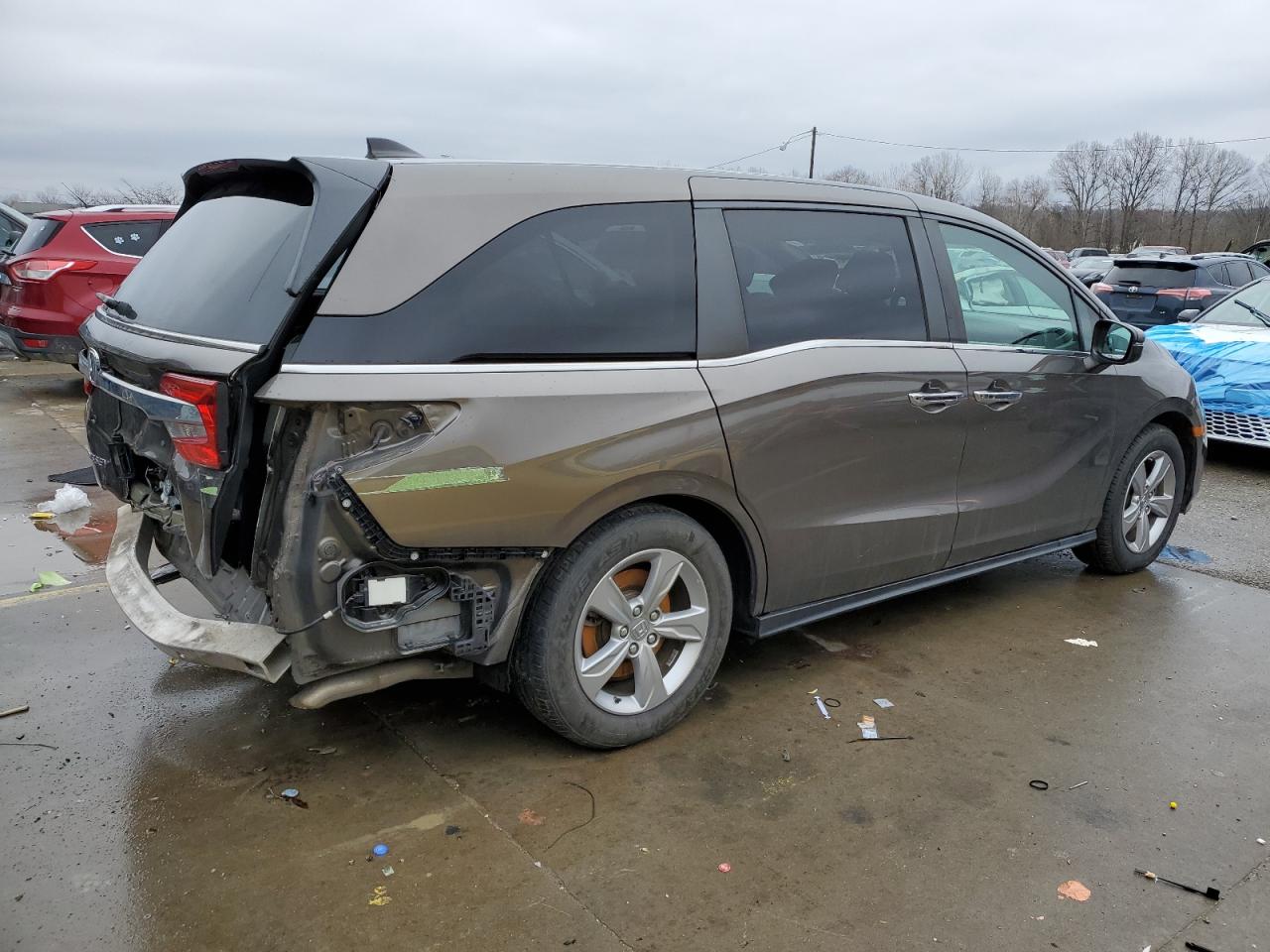 2019 Honda Odyssey VIN 5FNRL6H70KB066653 Copart auction photo, rear end damage thumbnail 3