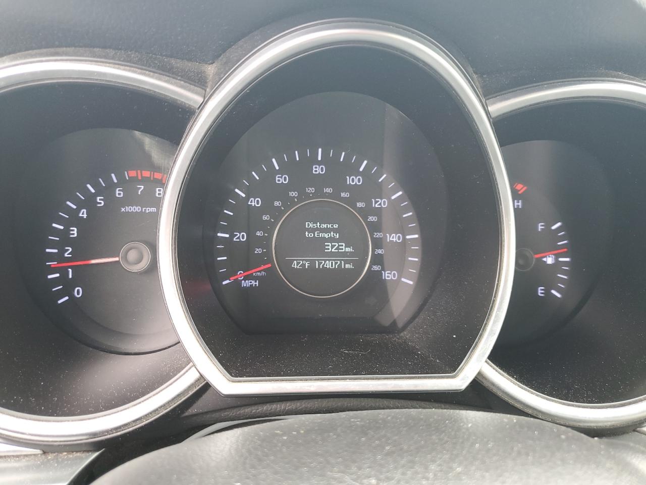 2014 KIA Optima VIN KNAGM4A77E5480261 Copart auction photo, vandalism damage thumbnail 9