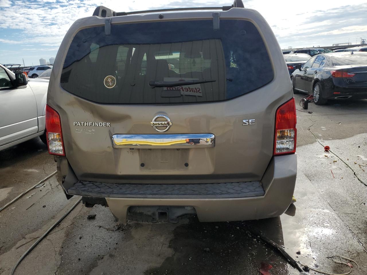 2008 Nissan Pathfinder VIN 5N1AR18UX8C637815 Copart auction photo, rear end / side damage thumbnail 6
