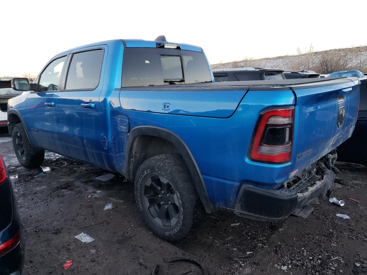 2022 RAM 1500 VIN 1C6SRFLT5NN318785 Copart auction photo, rear end / side damage thumbnail 2