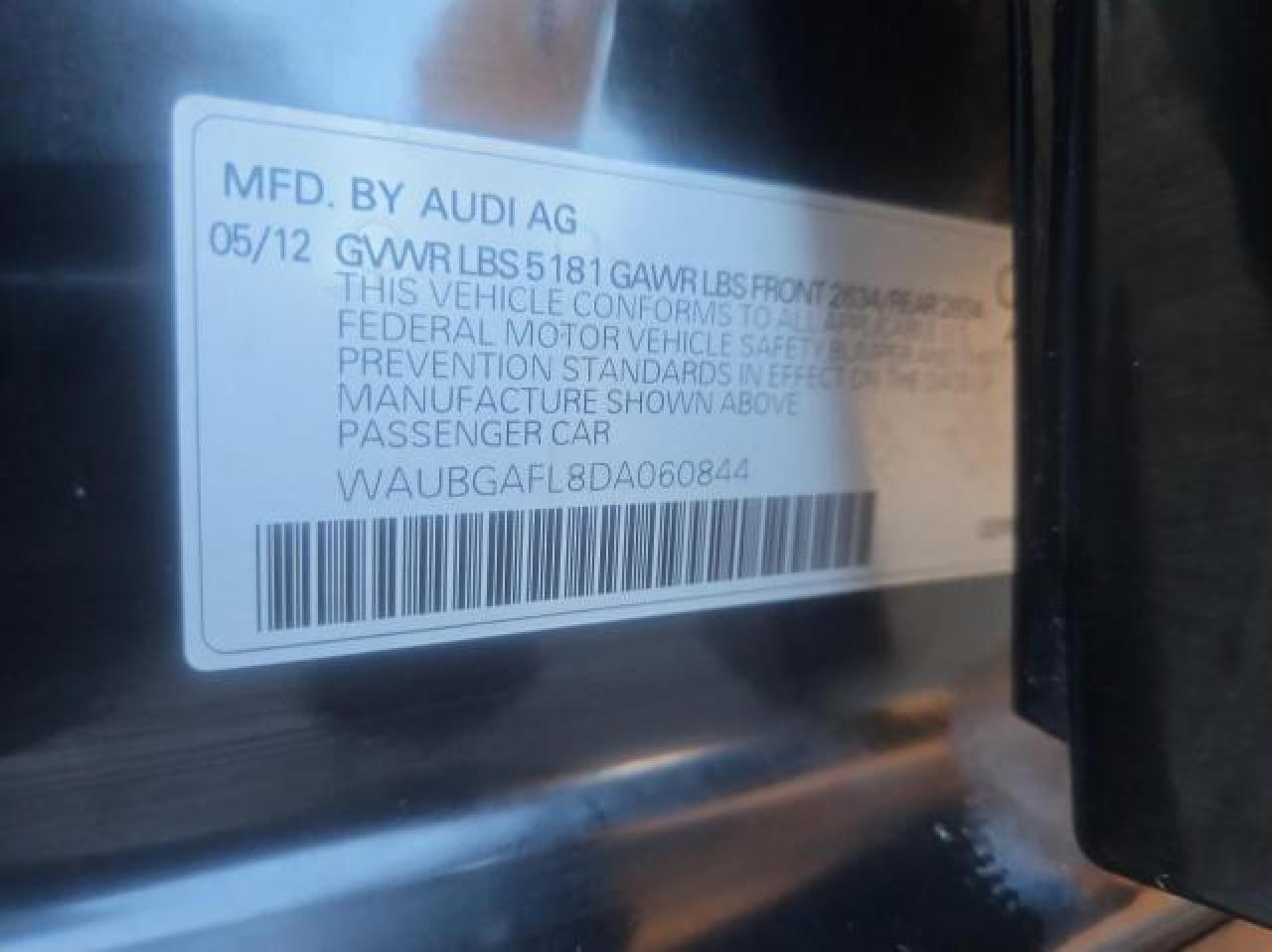 2013 Audi RS4 VIN WAUBGAFL8DA060844 Copart auction photo, normal wear damage thumbnail 10
