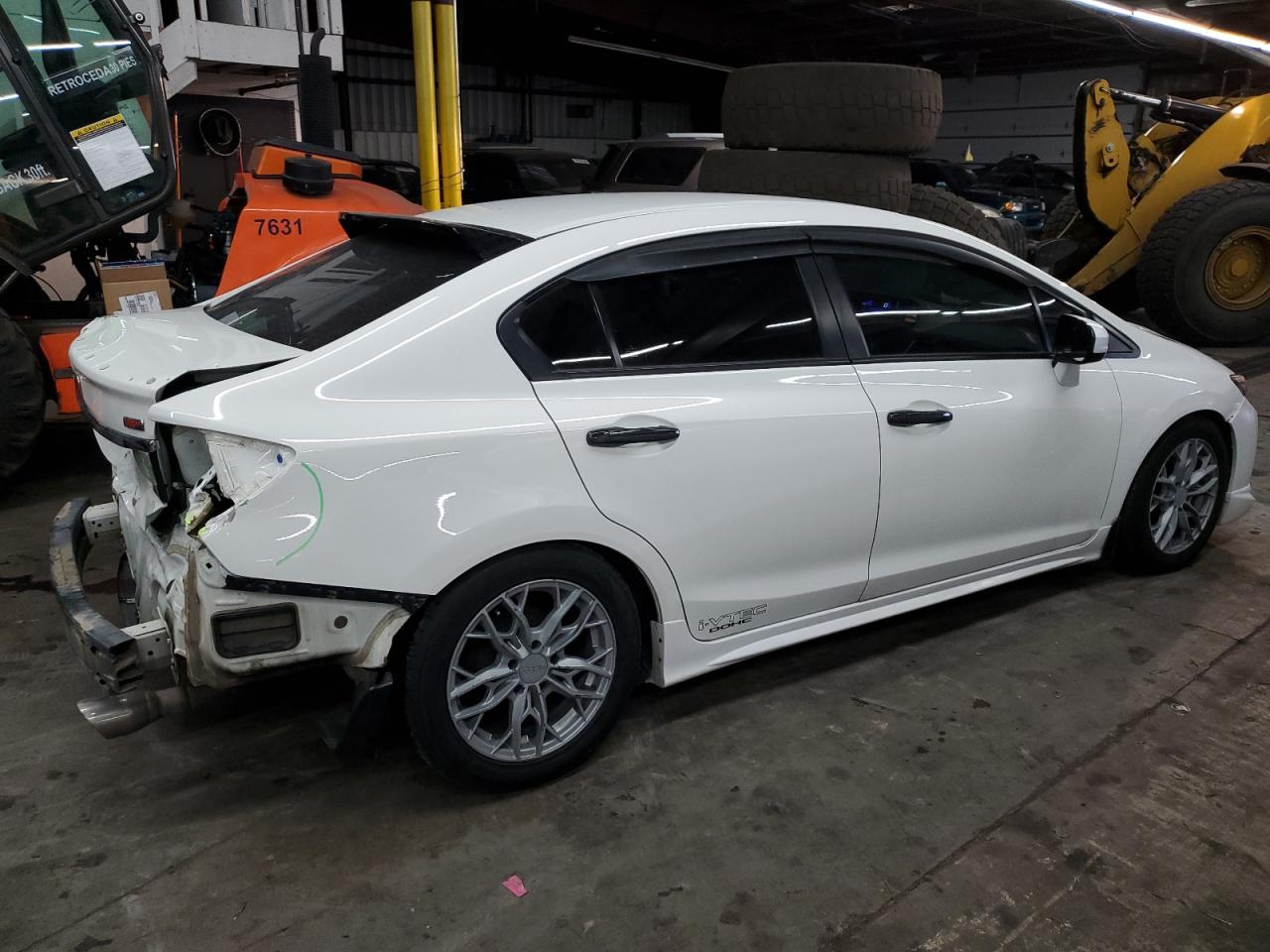 2014 Honda Civic VIN 2HGFB2F64EH551175 Copart auction photo, rear end damage thumbnail 3