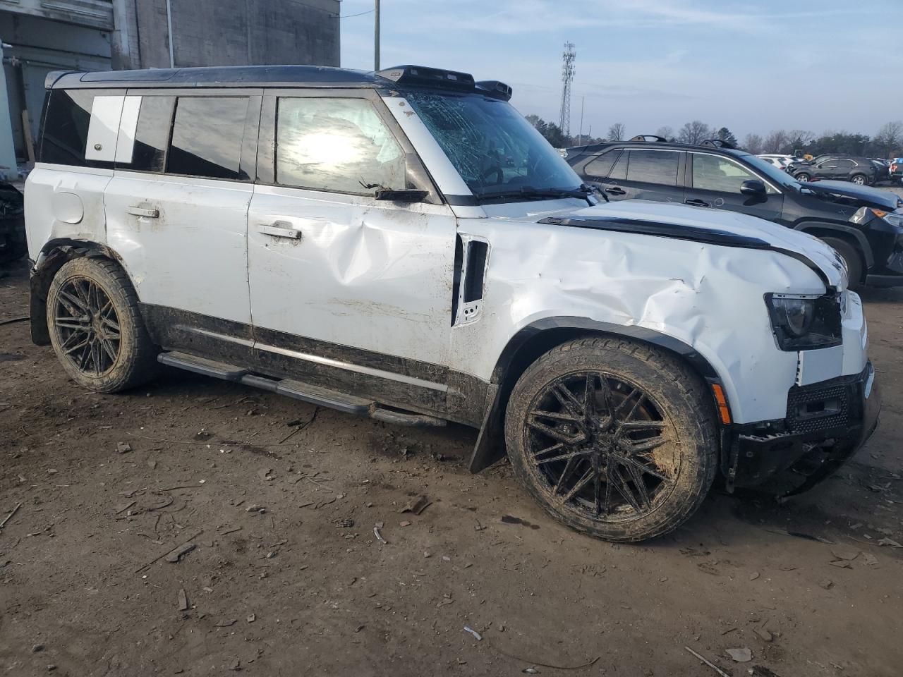 2023 Land Rover Defender VIN SALEWEEE7P2198766 Copart auction photo, all over damage thumbnail 4