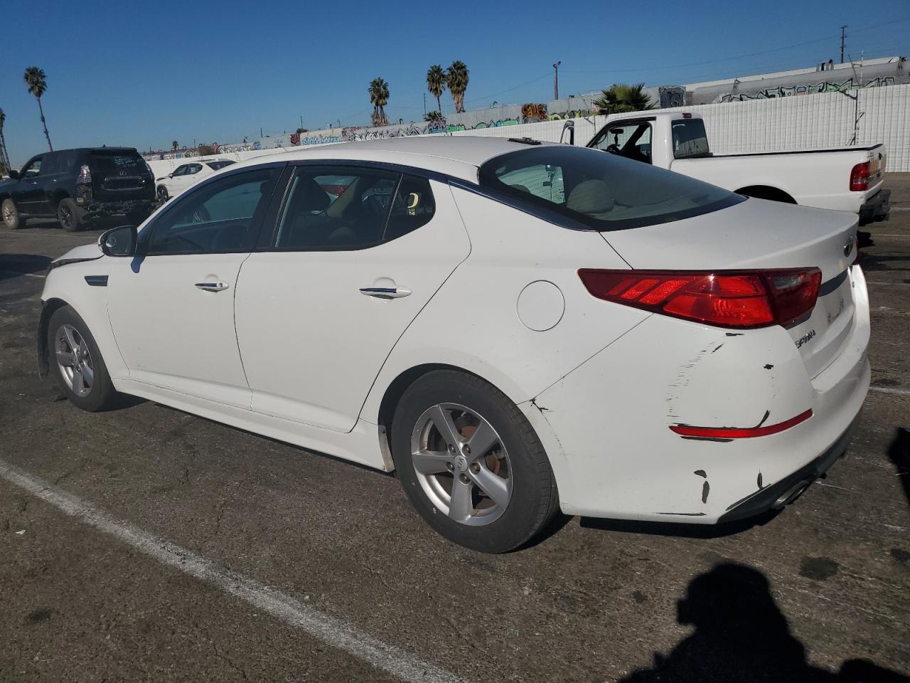 2014 KIA Optima VIN 5XXGM4A72EG303356 Copart auction photo, front end / rear end damage thumbnail 2