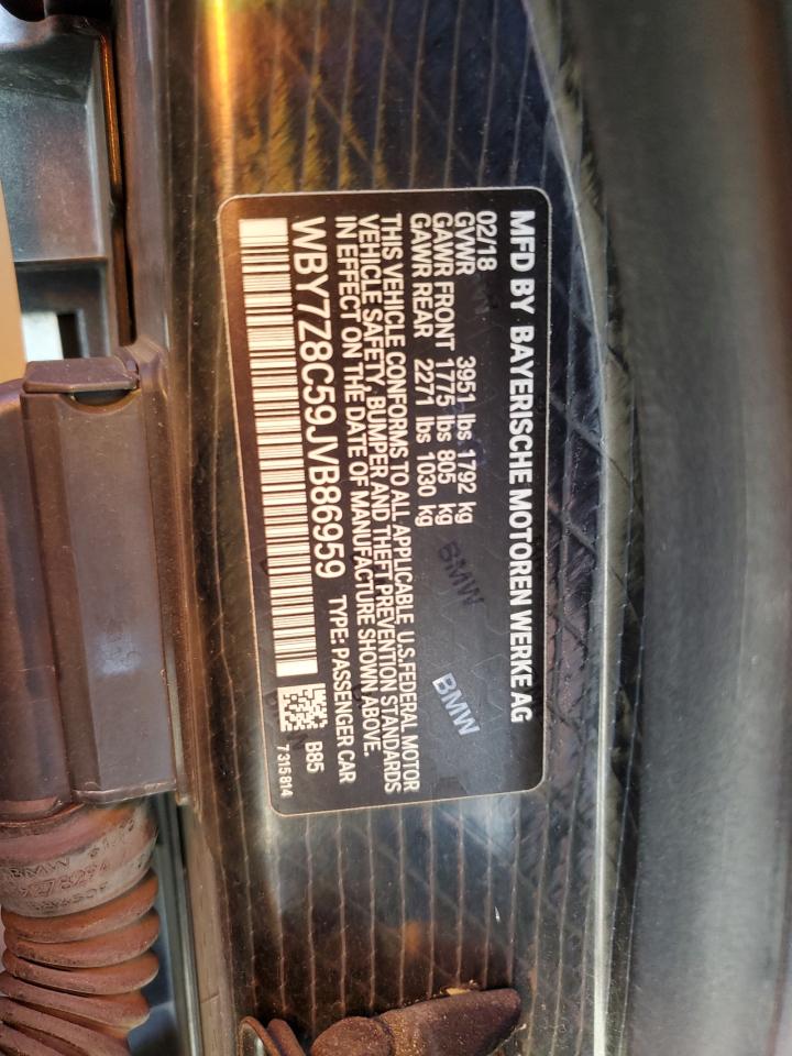 2018 BMW i3 VIN WBY7Z8C59JVB86959 Copart auction photo, undercarriage damage thumbnail 12