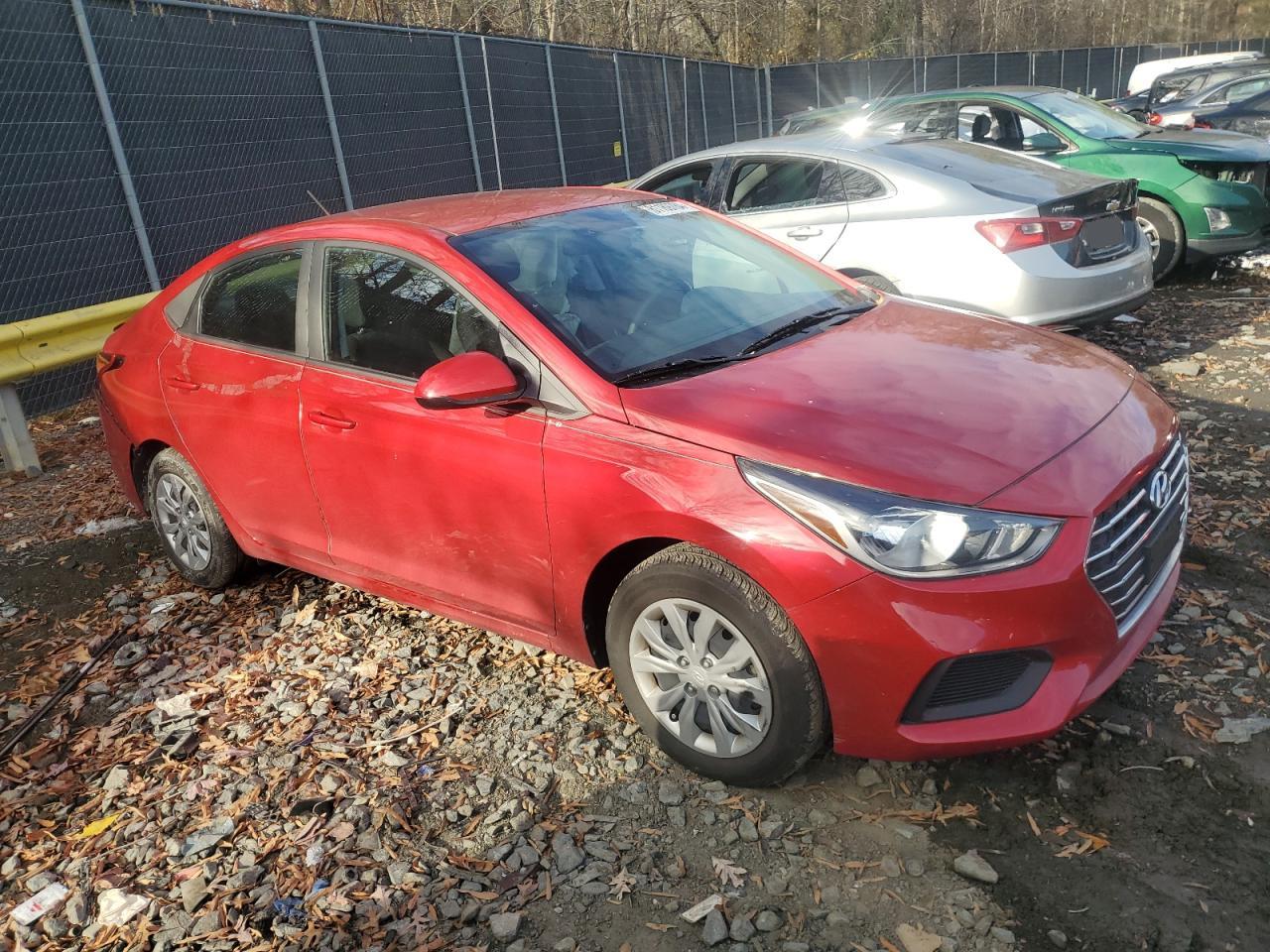 2022 Hyundai Accent VIN 3KPC24A62NE160865 Copart auction photo, side / rear end damage thumbnail 4