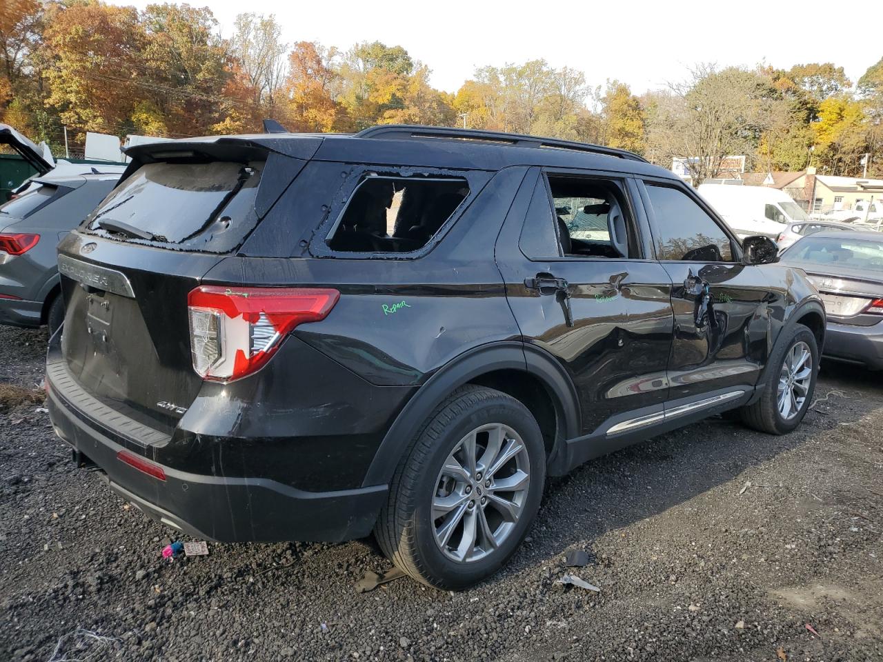 2023 Ford Explorer VIN 1FMSK8DH9PGB90363 Copart auction photo, all over damage thumbnail 3