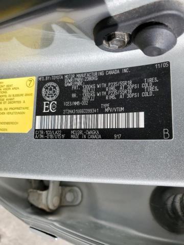 2006 Lexus RX VIN 2T2HA31U66C099341 Copart auction photo, front end / undercarriage damage thumbnail 13