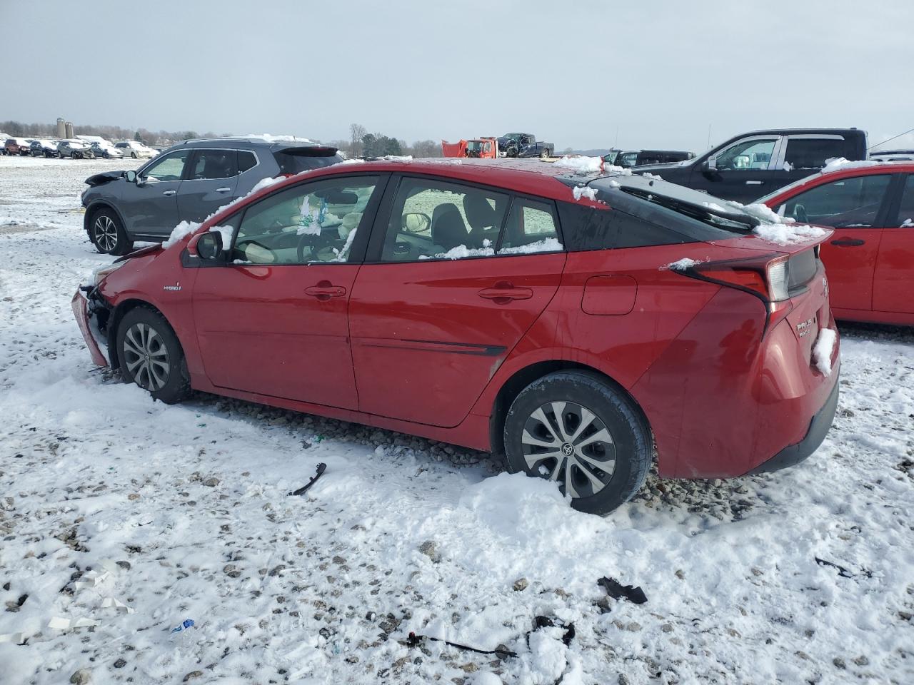 2021 Toyota Prius VIN JTDL9MFU7M3026071 Copart auction photo, front end / side damage thumbnail 2