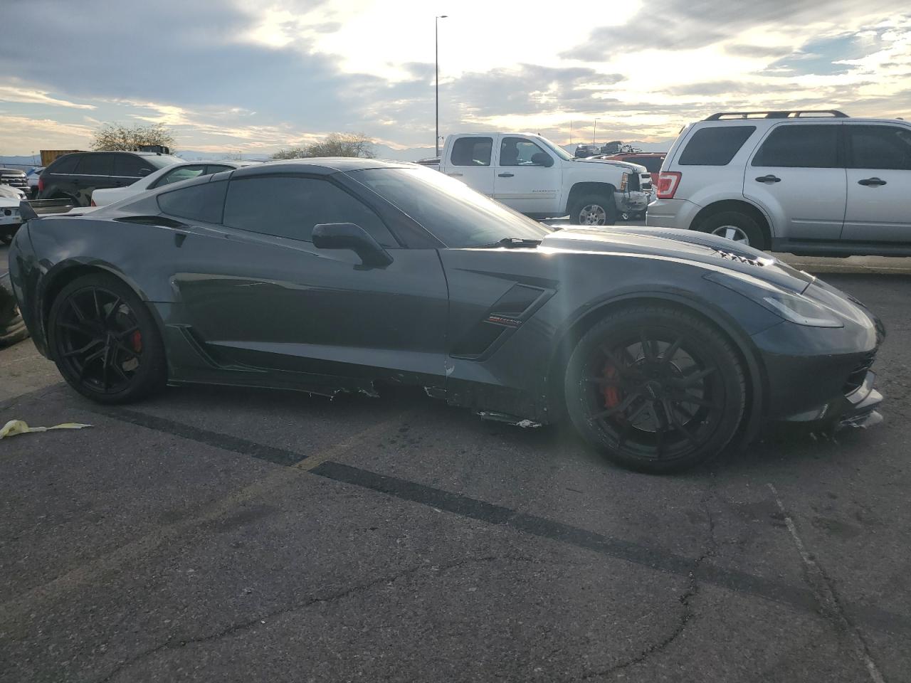 2017 Chevrolet Corvette VIN 1G1YX2D76H5115808 Copart auction photo, undercarriage / rear end damage thumbnail 4