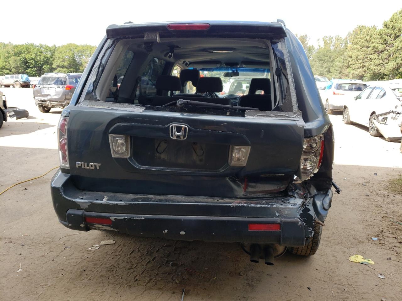 2006 Honda Pilot VIN 5FNYF18456B016560 Copart auction photo, rear end / front end damage thumbnail 6