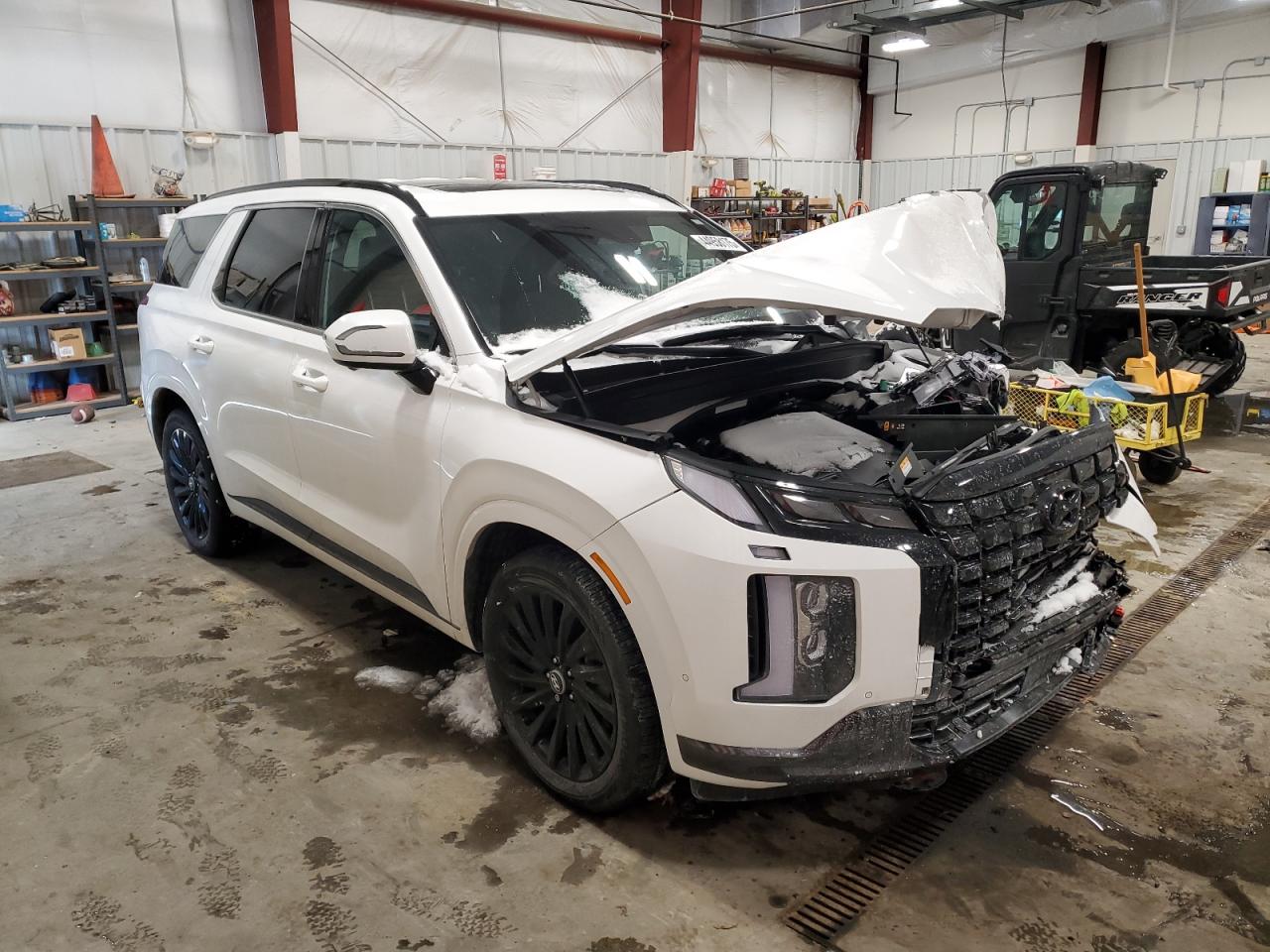 2024 Hyundai Palisade VIN KM8R7DGE8RU782187 Copart auction photo, front end damage thumbnail 4