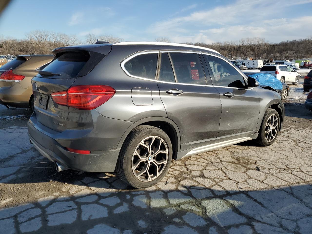 2020 BMW X1 VIN WBXJG9C01L5R44285 Copart auction photo, front end damage thumbnail 3