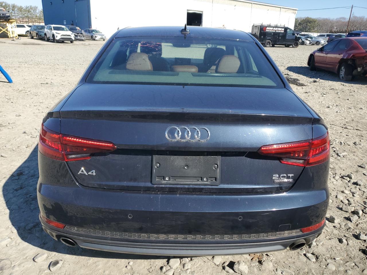 2018 Audi A4 VIN WAUENAF42JN018847 Copart auction photo, front end / side damage thumbnail 6