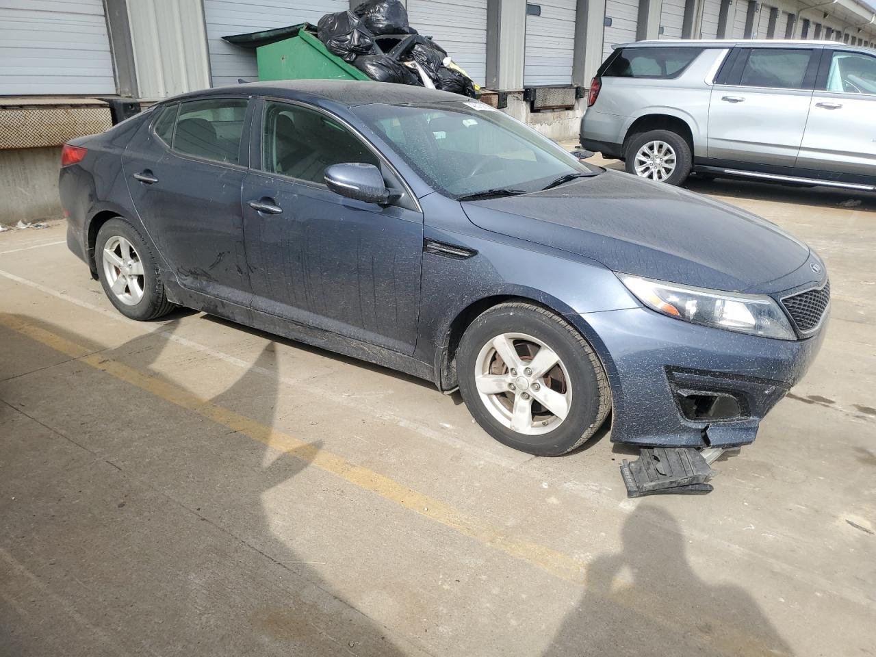 2015 KIA Optima VIN KNAGM4A76F5549636 Copart auction photo, front end damage thumbnail 4