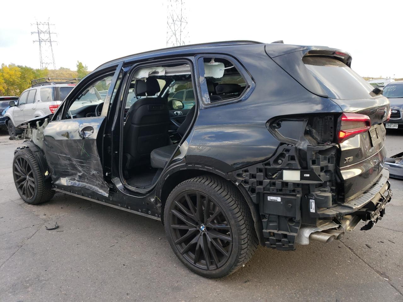 2023 BMW X5 VIN 5UXJU4C07P9P54612 Copart auction photo, side / front end damage thumbnail 2