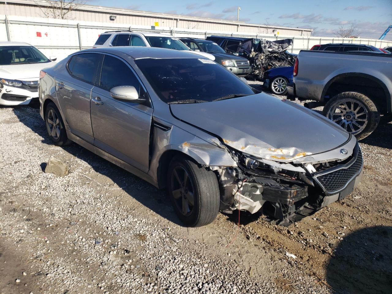 2015 KIA Optima VIN 5XXGM4A77FG478140 Copart auction photo, front end damage thumbnail 4