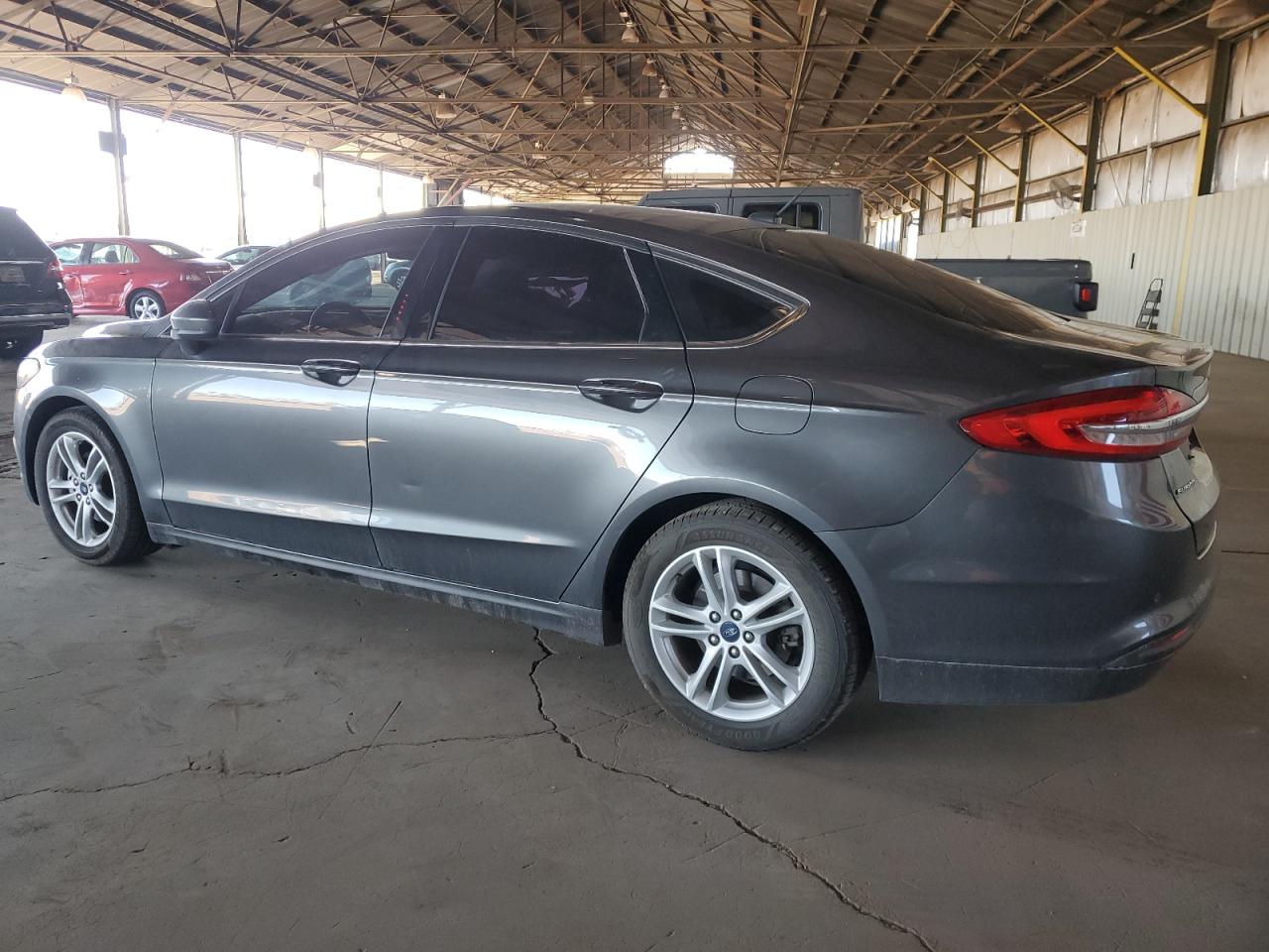 2018 Ford Fusion VIN 3FA6P0HD4JR218432 Copart auction photo, side damage thumbnail 2