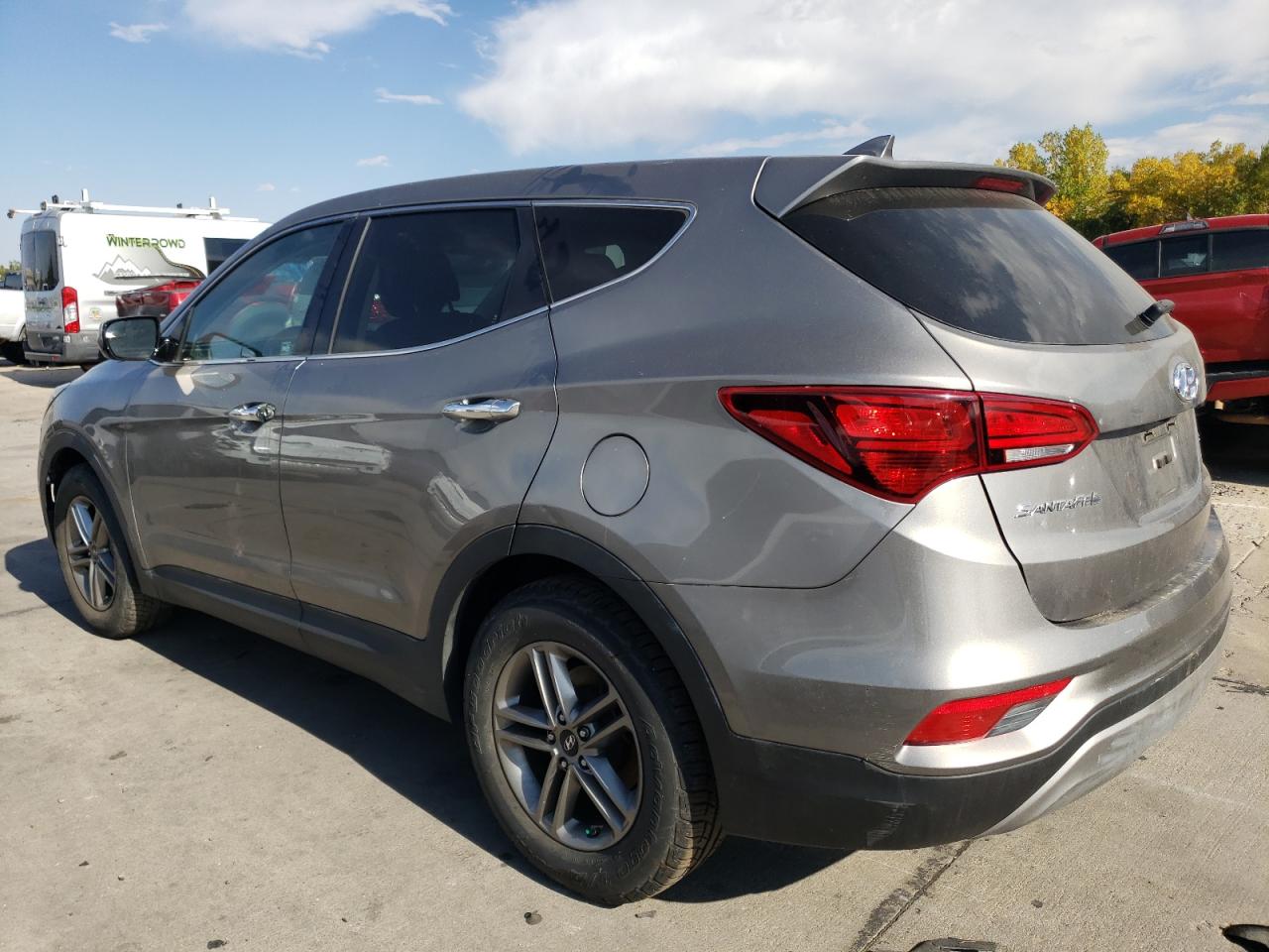 2017 Hyundai Santa Fe VIN 5XYZTDLBXHG393353 Copart auction photo, vandalism / front end damage thumbnail 2