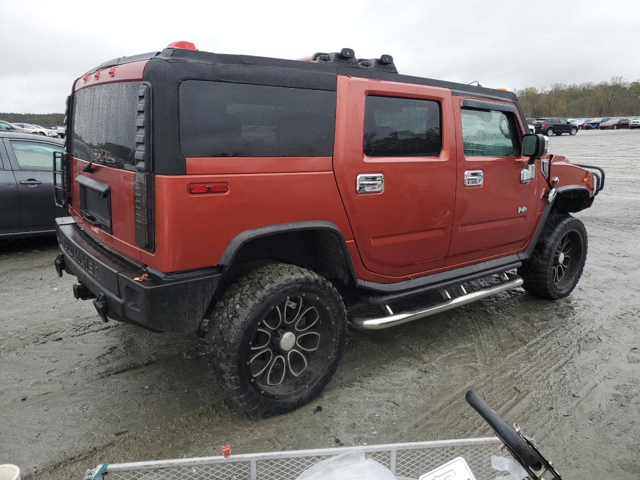 2003 Hummer H2 VIN 5GRGN23U33H136931 Copart auction photo, top/roof damage thumbnail 3