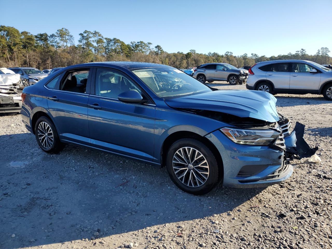 2019 Volkswagen Jetta VIN 3VWCB7BU6KM215153 Copart auction photo, front end / side damage thumbnail 4