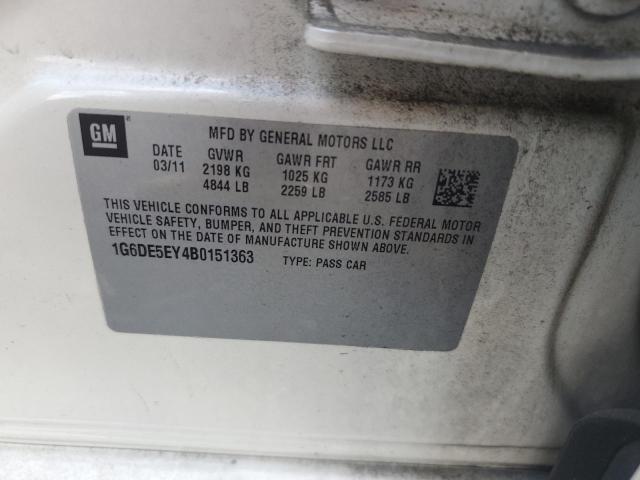 2011 Cadillac CTS VIN 1G6DE5EY4B0151363 Copart auction photo, rear end / minor dent/scratches damage thumbnail 12