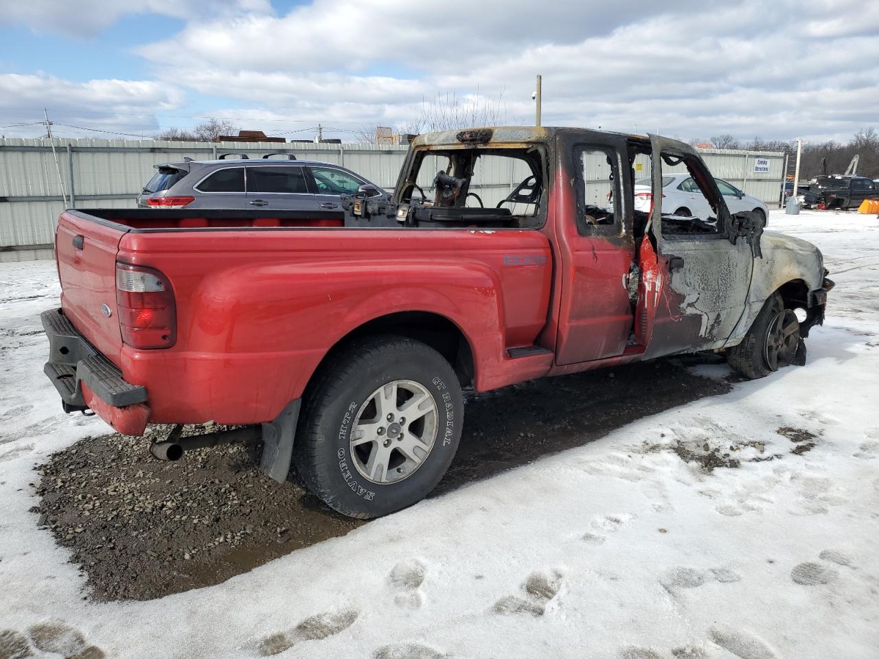 2002 Ford Ranger VIN 1FTZR45E42TA21993 Copart auction photo, burn damage thumbnail 3