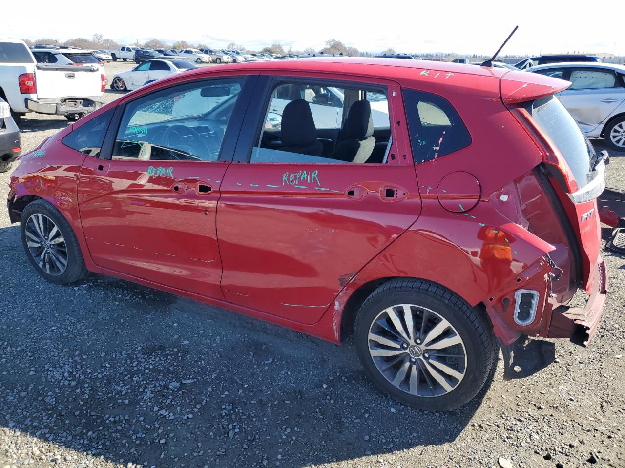 2015 Honda Fit VIN 3HGGK5H82FM721766 Copart auction photo, front end / rear end damage thumbnail 2