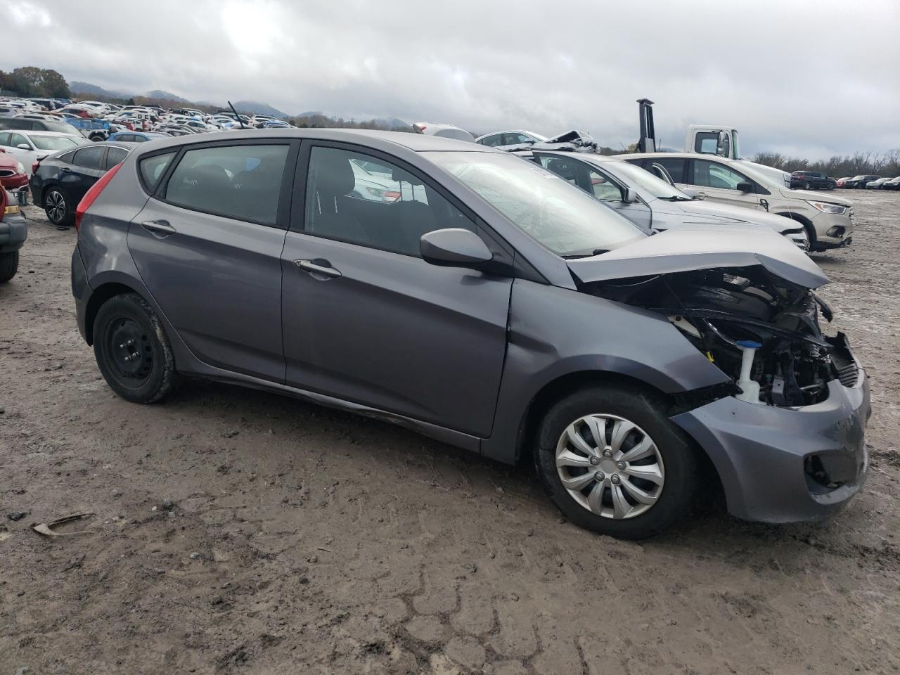 2014 Hyundai Accent VIN KMHCT5AE7EU153837 Copart auction photo, front end / minor dent/scratches damage thumbnail 4